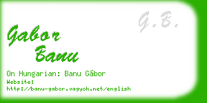 gabor banu business card